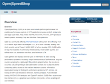 Tablet Screenshot of openspeedshop.org